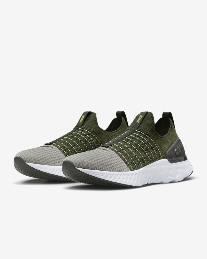 Nike React Phantom Run Flyknit 2 Road Muške Tenisiće Zelene Žute | HR-10975JXGH