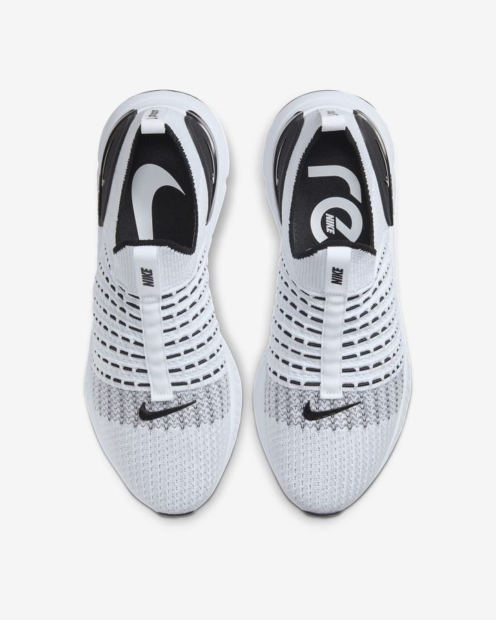 Nike React Phantom Run Flyknit 2 Road Muške Tenisiće Bijele Crne Platine Bijele | HR-78125VRWS