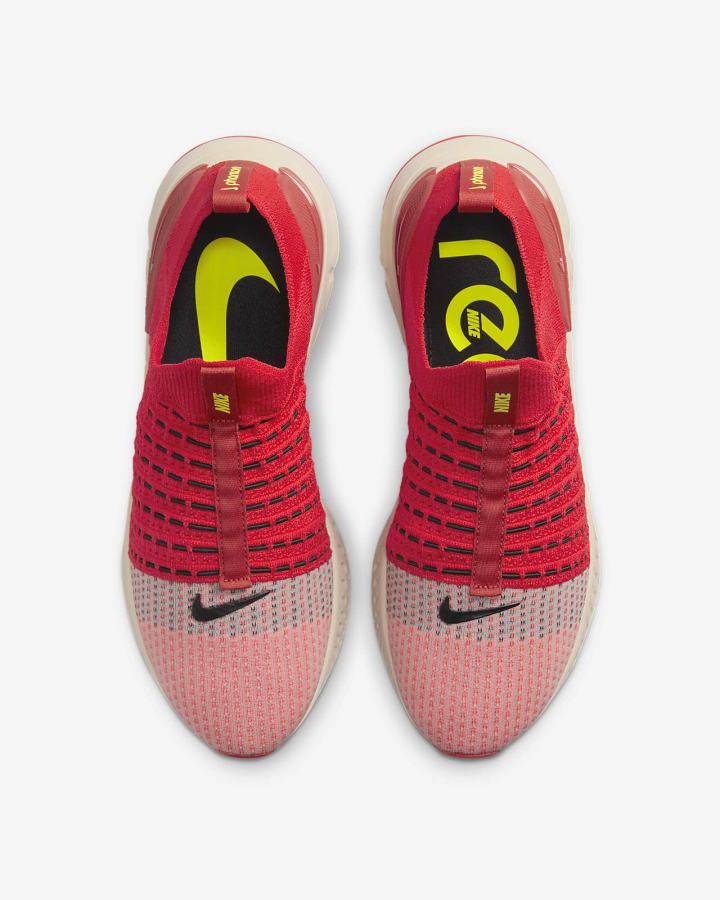 Nike React Phantom Run Flyknit 2 Road Muške Tenisiće Crvene Bijele Crvene Crne | HR-94687KDPH