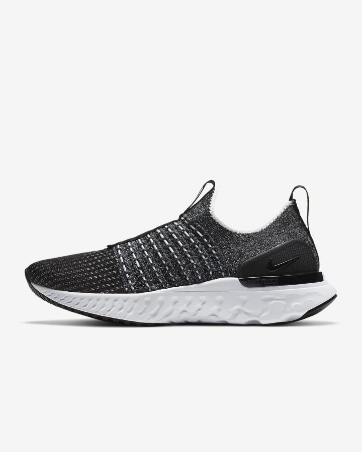 Nike React Phantom Run Flyknit 2 Road Ženske Tenisiće Crne Bijele | HR-81253PNJG