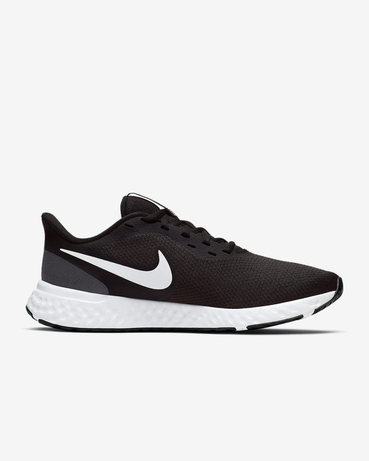 Nike Revolution 5 Road Ženske Tenisiće Crne Tamno Sive Bijele | HR-30127YHNM