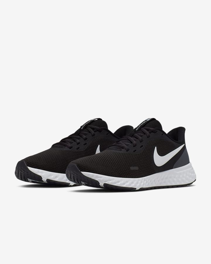 Nike Revolution 5 Road Ženske Tenisiće Crne Tamno Sive Bijele | HR-30127YHNM