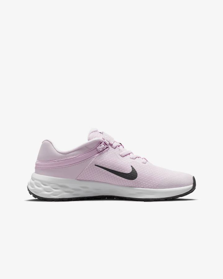 Nike Revolution 6 FlyEase Kids Easy On/Off Road Za Dječake Tenisiće Roze Crne | HR-10938UBKE