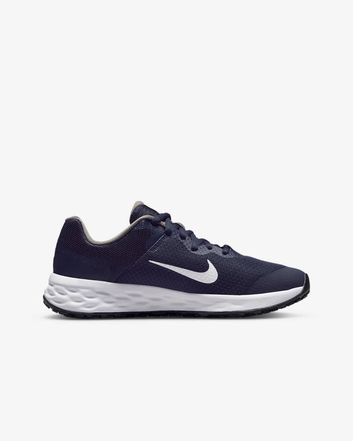 Nike Revolution 6 Kids Road Za Djevojčice Tenisiće Tamnoplave Plave Sive Bijele | HR-53842JLTN