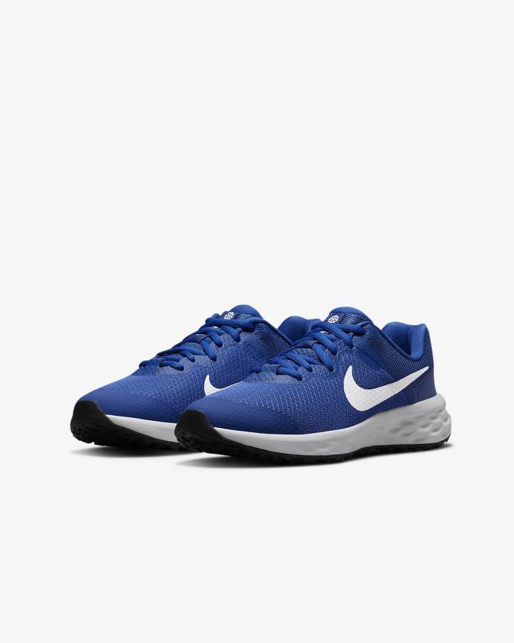 Nike Revolution 6 Kids Road Za Djevojčice Tenisiće Kraljevska Plava Crne Bijele | HR-82307KXVY