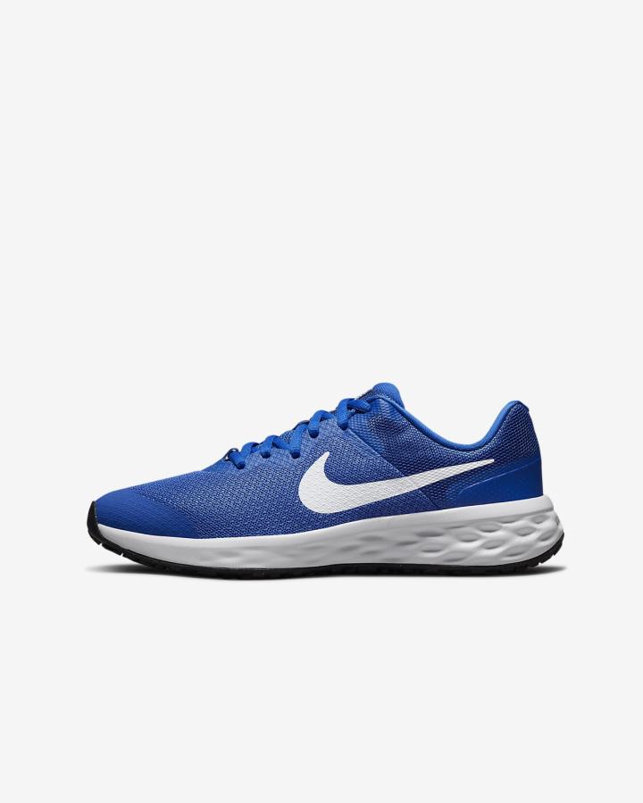 Nike Revolution 6 Kids Road Za Djevojčice Tenisiće Kraljevska Plava Crne Bijele | HR-82307KXVY