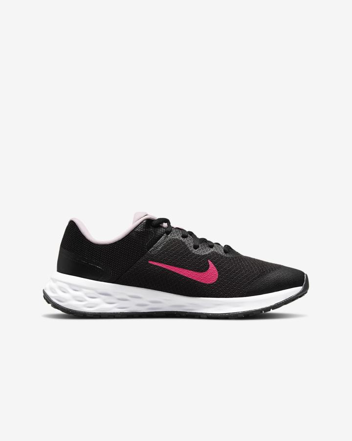 Nike Revolution 6 Kids Road Za Djevojčice Tenisiće Crne Roze | HR-93670TGNI