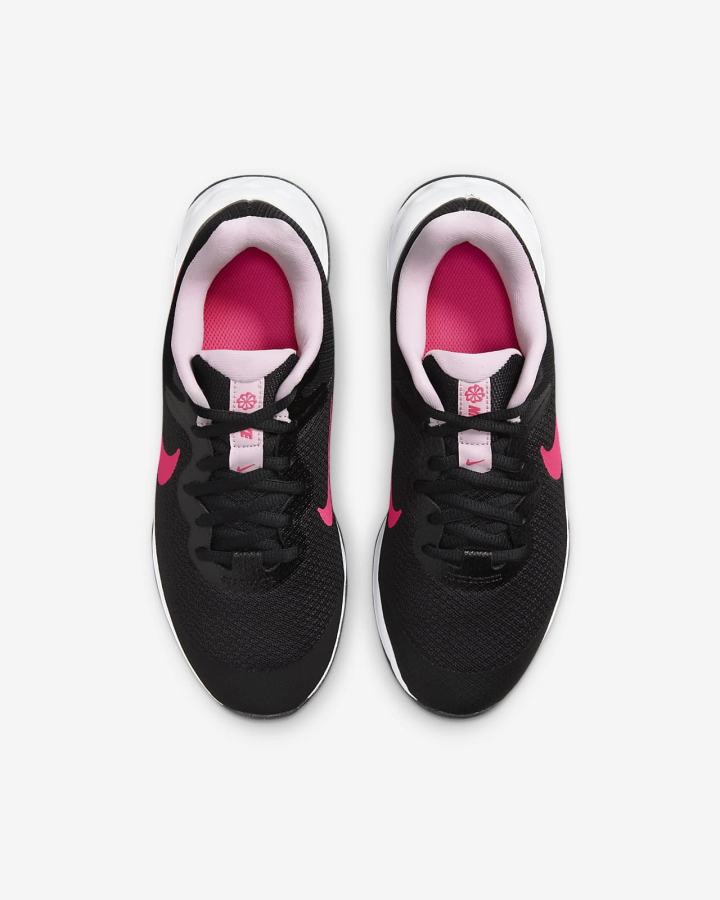 Nike Revolution 6 Kids Road Za Djevojčice Tenisiće Crne Roze | HR-93670TGNI