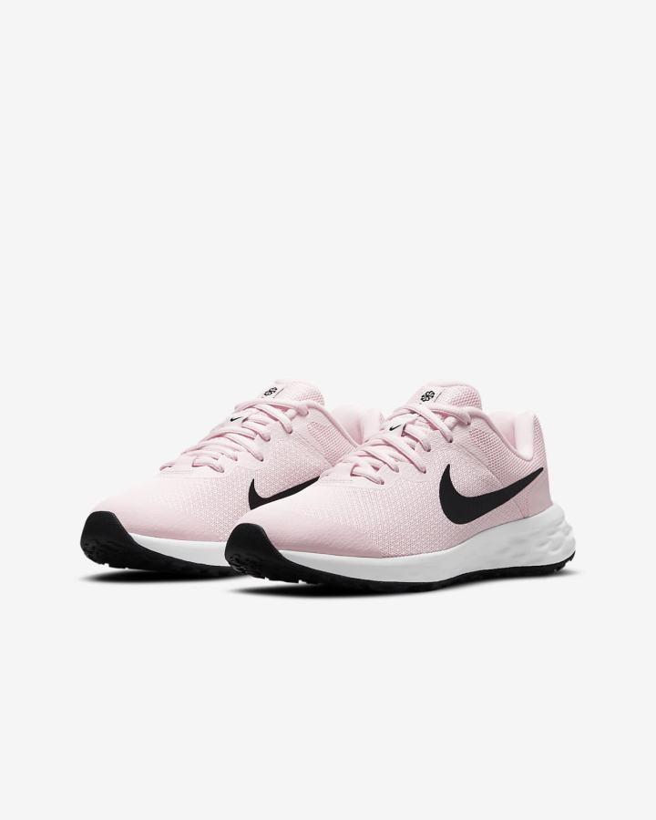 Nike Revolution 6 Kids Road Za Dječake Tenisiće Roze Crne | HR-31864IENX