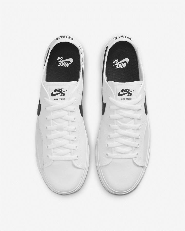 Nike SB BLZR Court Ženske Skate Obuća Bijele Crne | HR-67108XJYH