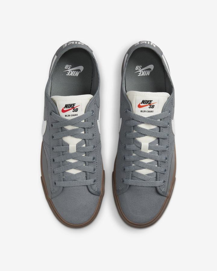 Nike SB BLZR Court Ženske Skate Obuća Sive Bijele | HR-60231EUHQ