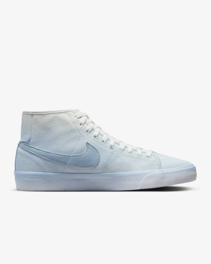 Nike SB Blazer Court Mid PRM Muške Skate Obuća Plave Bijele Plave | HR-06982AHKZ