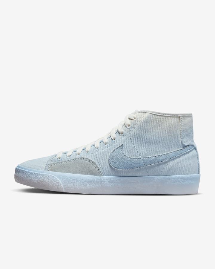 Nike SB Blazer Court Mid PRM Muške Skate Obuća Plave Bijele Plave | HR-06982AHKZ