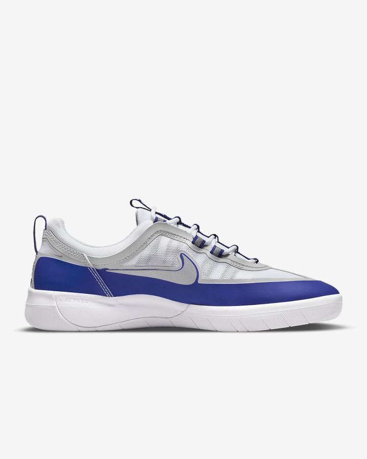 Nike SB Nyjah Free 2 Muške Skate Obuća Sive Bijele Srebrne | HR-34259UNIC