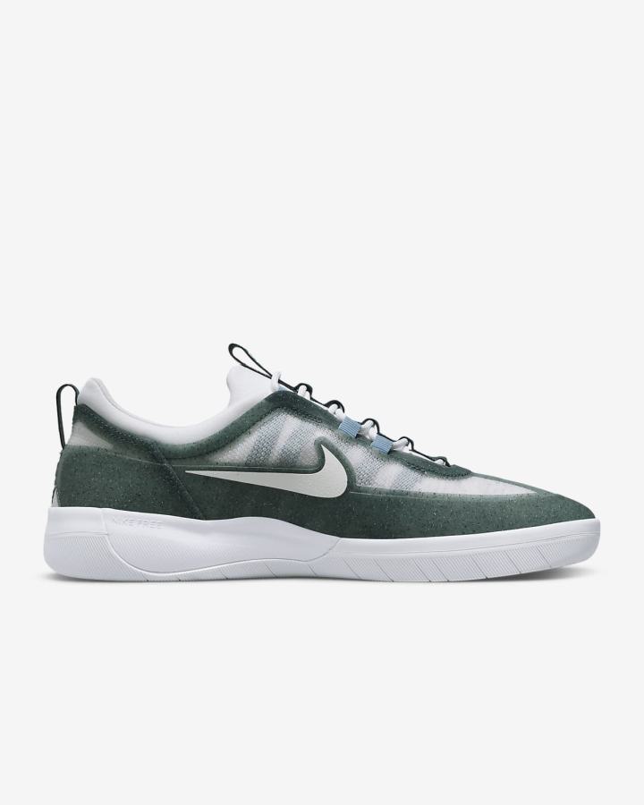 Nike SB Nyjah Free 2 Muške Skate Obuća Sive Zelene Plave Zelene Bijele | HR-95071NGDF