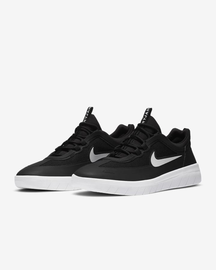 Nike SB Nyjah Free 2 Ženske Skate Obuća Crne Bijele | HR-02781QYAU