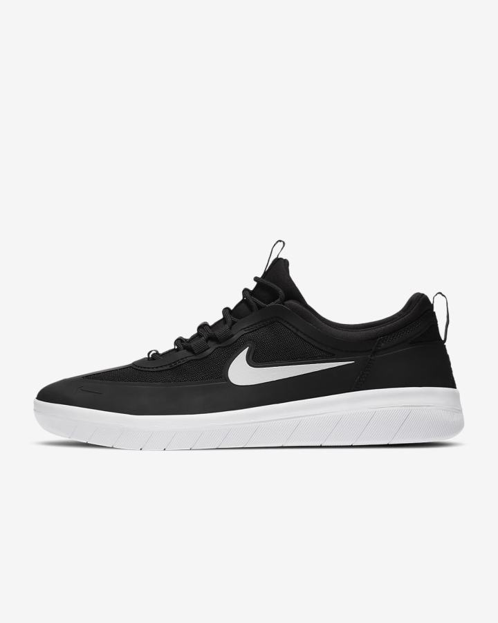 Nike SB Nyjah Free 2 Ženske Skate Obuća Crne Bijele | HR-02781QYAU