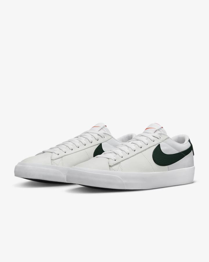 Nike SB Zoom Blazer Low Pro GT Muške Skate Obuća Bijele Zelene | HR-78201FSWT