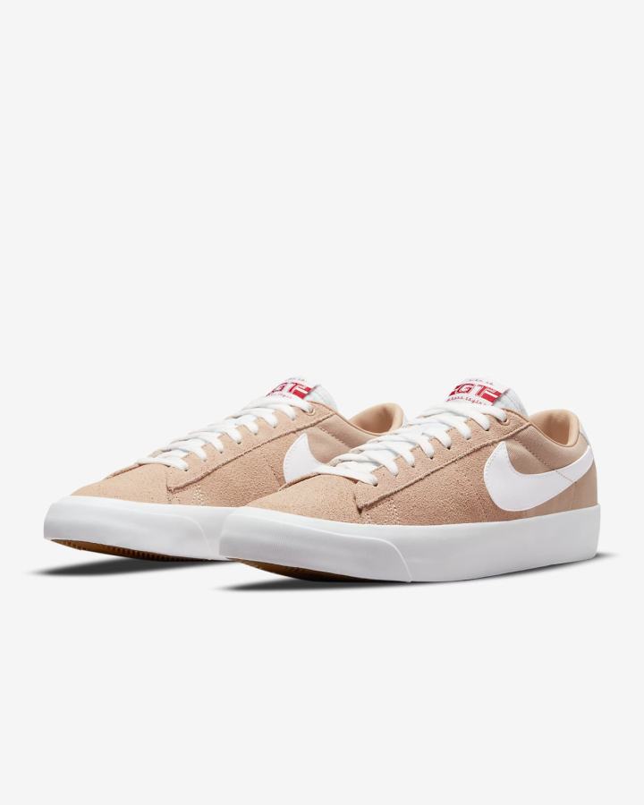 Nike SB Zoom Blazer Low Pro GT Muške Skate Obuća Bež Crvene Bijele | HR-97632KQNL