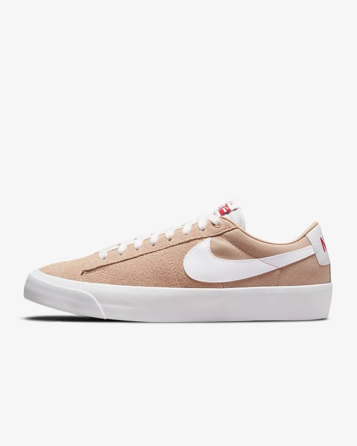 Nike SB Zoom Blazer Low Pro GT Muške Skate Obuća Bež Crvene Bijele | HR-97632KQNL