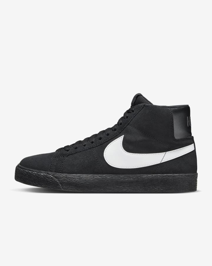 Nike SB Zoom Blazer Mid Muške Skate Obuća Crne Bijele | HR-28107JQBE