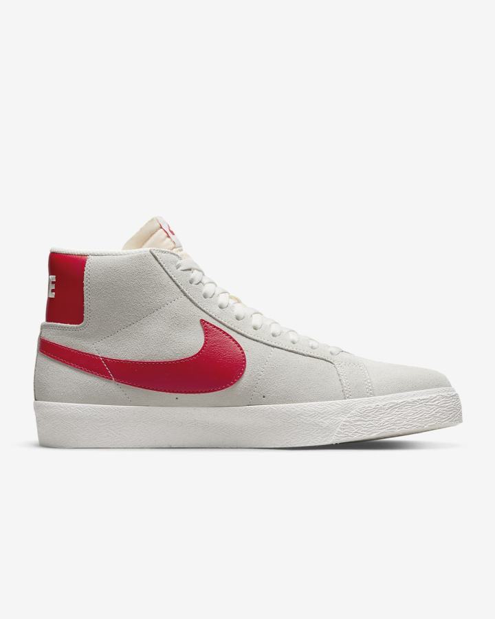 Nike SB Zoom Blazer Mid Muške Skate Obuća Bijele Crvene | HR-36752LQST