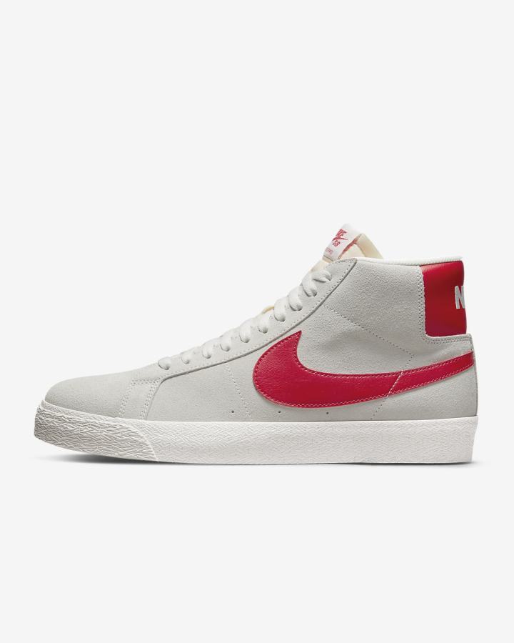 Nike SB Zoom Blazer Mid Muške Skate Obuća Bijele Crvene | HR-36752LQST