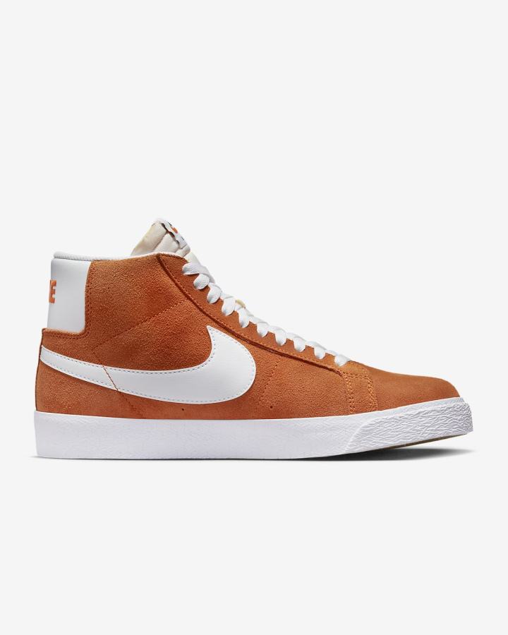 Nike SB Zoom Blazer Mid Muške Skate Obuća Narančaste Bijele | HR-65839MVYT