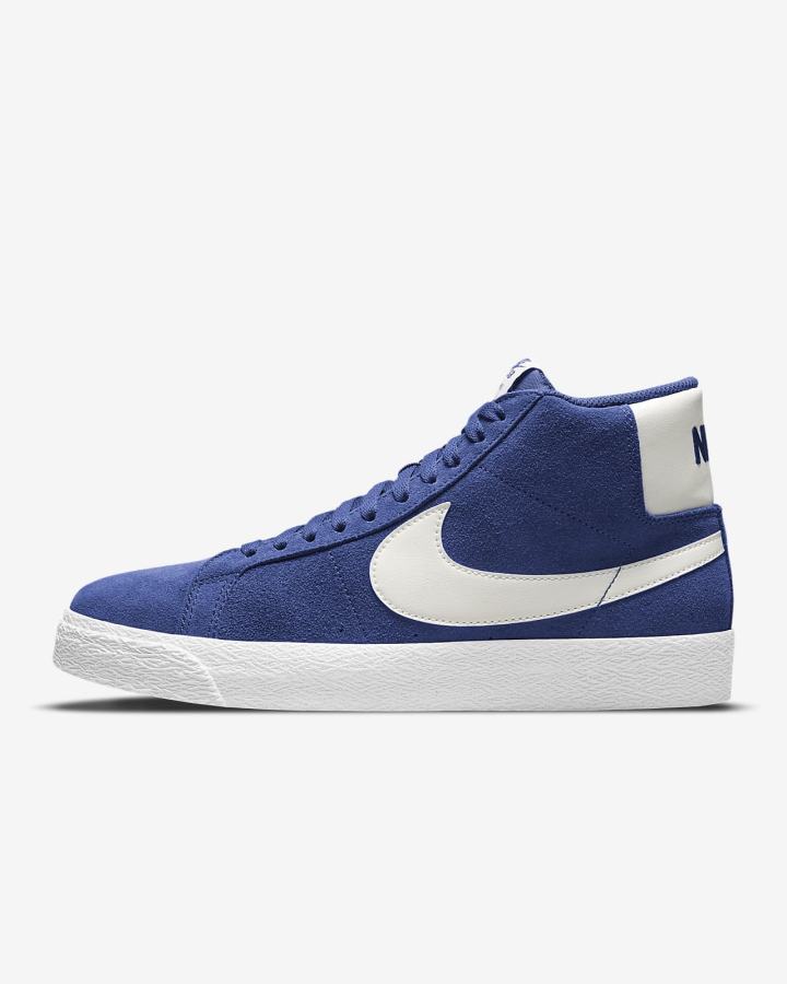 Nike SB Zoom Blazer Mid Muške Skate Obuća Tamno Kraljevska Plava Plave Bijele | HR-72963MVPE