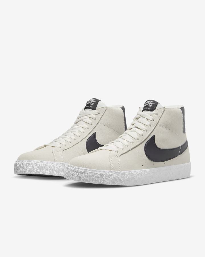 Nike SB Zoom Blazer Mid Muške Skate Obuća Bijele Ljubičaste | HR-73480MWCZ