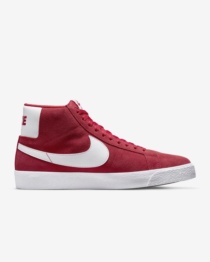 Nike SB Zoom Blazer Mid Ženske Skate Obuća Crvene Bijele | HR-20764QRIS