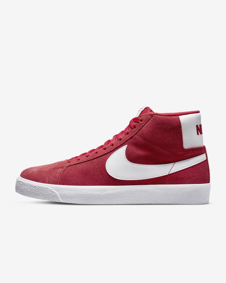 Nike SB Zoom Blazer Mid Ženske Skate Obuća Crvene Bijele | HR-20764QRIS