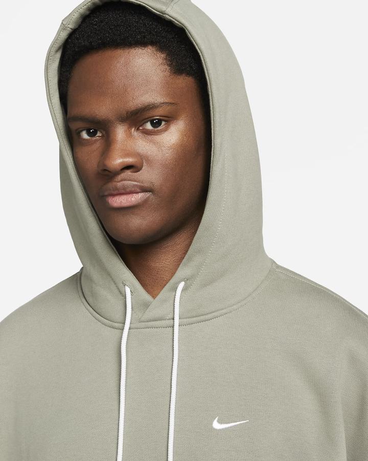 Nike Solo Swoosh Fleece Muške Majica S Kapuljačom Bijele | HR-15806PLWO