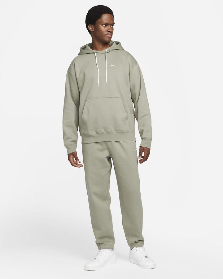 Nike Solo Swoosh Fleece Muške Majica S Kapuljačom Bijele | HR-15806PLWO