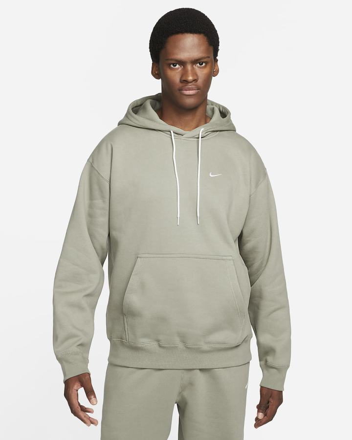 Nike Solo Swoosh Fleece Muške Majica S Kapuljačom Bijele | HR-15806PLWO