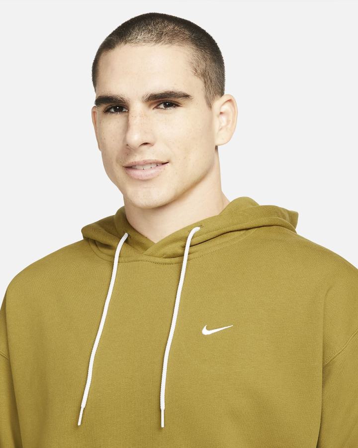 Nike Solo Swoosh Fleece Muške Majica S Kapuljačom Bijele | HR-25980EXPV