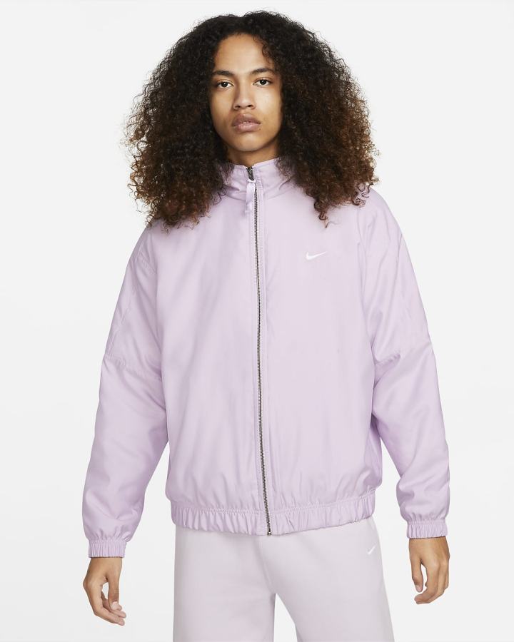 Nike Solo Swoosh Satin Bomber Muške Jakne Crne Bijele | HR-07248XRLF