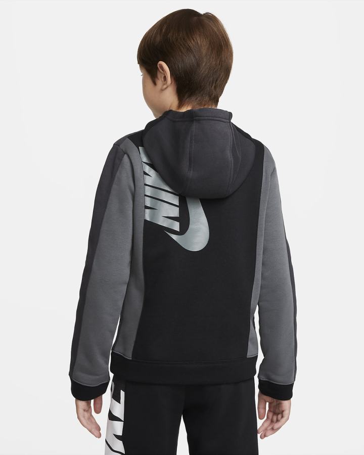 Nike Sportswear Amplify Kids Za Dječake Majica S Kapuljačom Crne Tamno Sive | HR-28615KWYE