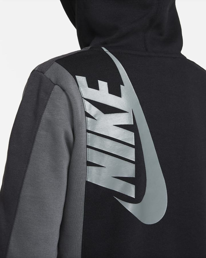 Nike Sportswear Amplify Kids Za Dječake Majica S Kapuljačom Crne Tamno Sive | HR-28615KWYE