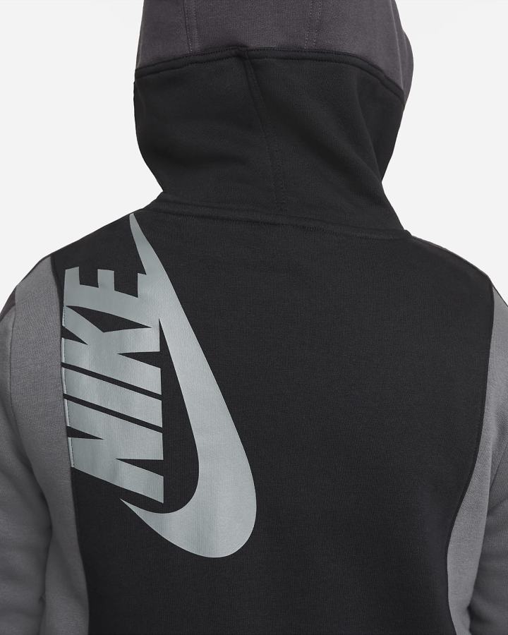 Nike Sportswear Amplify Kids Za Dječake Majica S Kapuljačom Crne Tamno Sive | HR-65473PZUA