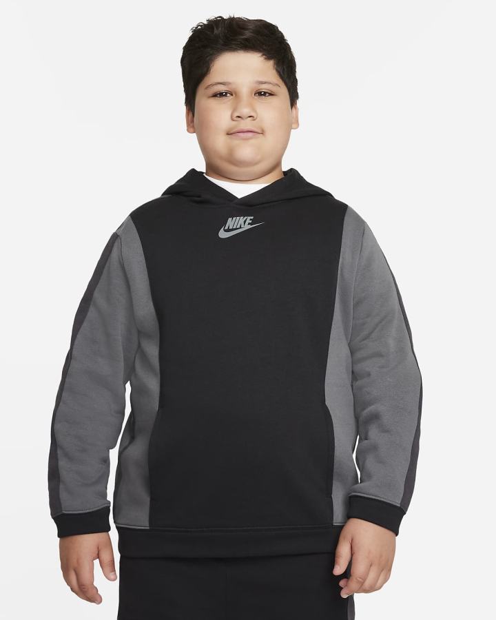 Nike Sportswear Amplify Kids Za Dječake Majica S Kapuljačom Crne Tamno Sive | HR-65473PZUA