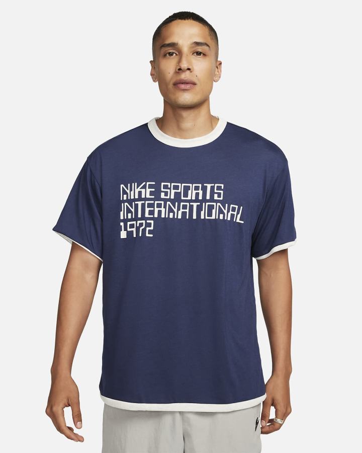 Nike Sportswear Circa Short-Sleeve Top Muške Majice Bež Tamnoplave | HR-19740SBPF