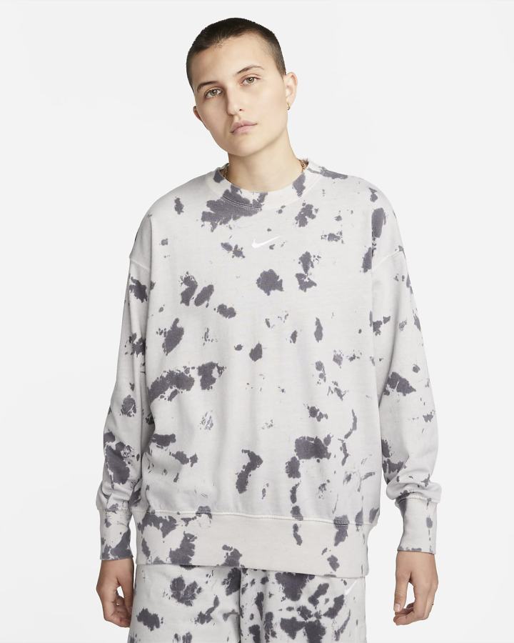 Nike Sportswear Cloud-Dye Crewneck Top Ženske Dres Svijetlo Crvene Bijele | HR-67942JQBL