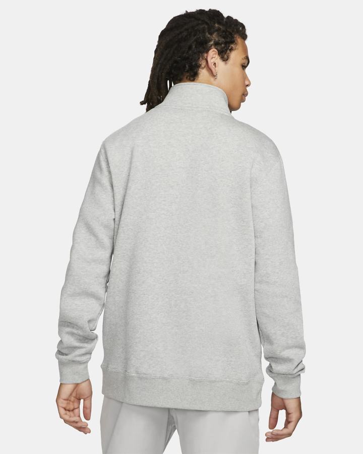 Nike Sportswear Club Brushed-Back 1/2-Zip Muške Pulover Tamno Sive Bijele | HR-60812ELYR