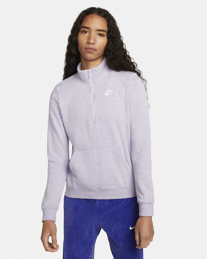 Nike Sportswear Club Fleece 1/2-Zip Ženske Dukserice Bijele | HR-02918TOEQ