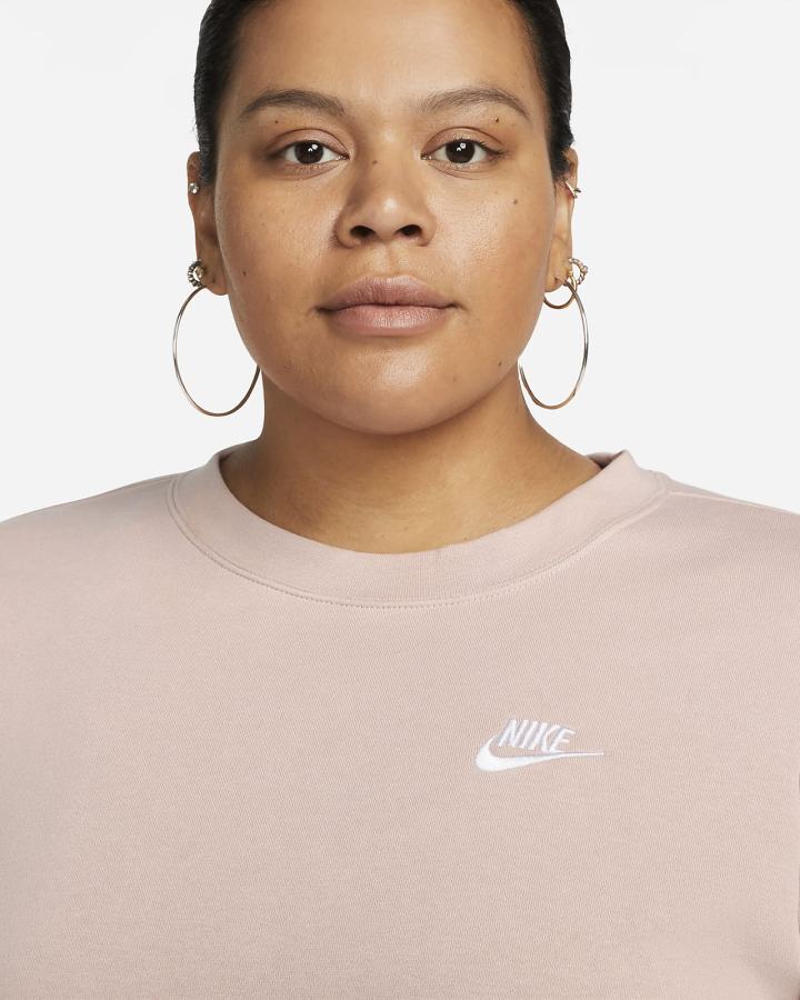 Nike Sportswear Club Fleece Crew-Neck Ženske Dukserice Roze Bijele | HR-52834IJWB