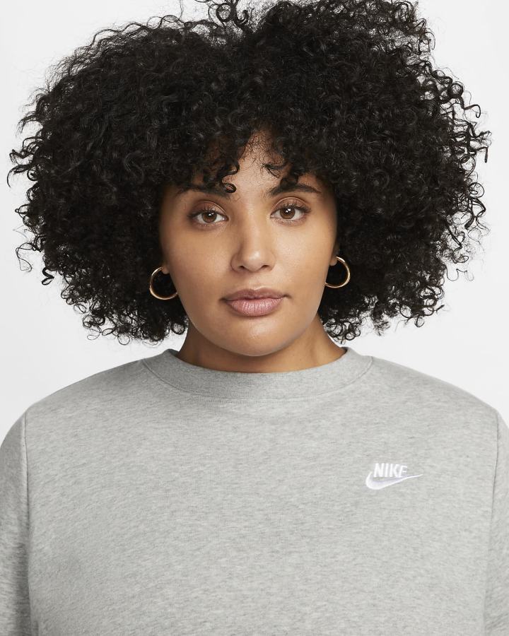 Nike Sportswear Club Fleece Crew-Neck Ženske Dukserice Tamno Sive Bijele | HR-56389VIRF