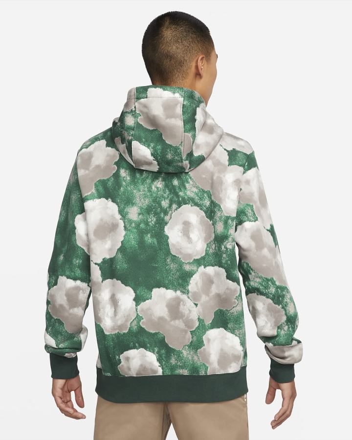 Nike Sportswear Club Fleece Floral Muške Majica S Kapuljačom Zelene | HR-46193FDZO