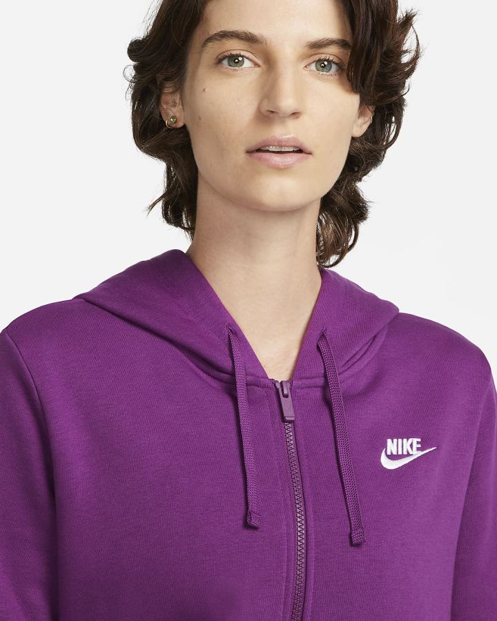 Nike Sportswear Club Fleece Full-Zip Ženske Majica S Kapuljačom Bijele | HR-36495TDZE