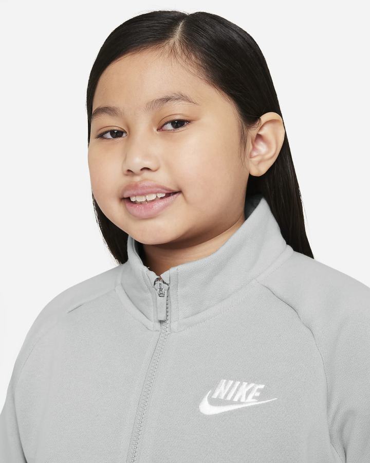 Nike Sportswear Club Fleece Kids 1/2-Zip (Extended Size) Za Djevojčice Pulover Svijetlo Sive Bijele | HR-76895IFQR